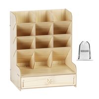 DIY - Large Capacity Wooden Desk Storage Organizer + SIMPSONS Bag