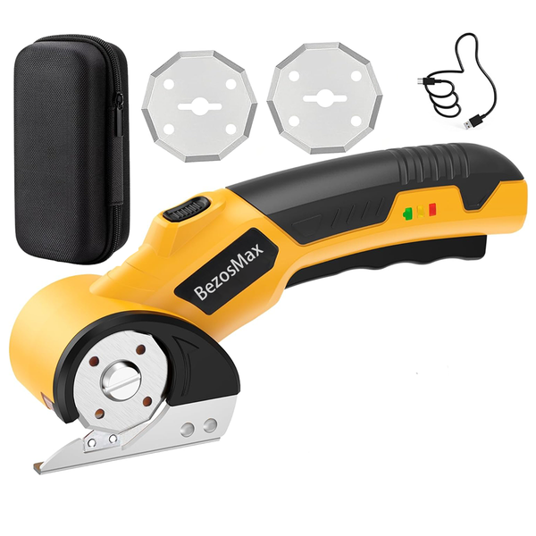 BezosMax 4V Cordless Electric Scissors, Rechargeable Cardboard Box Cutter