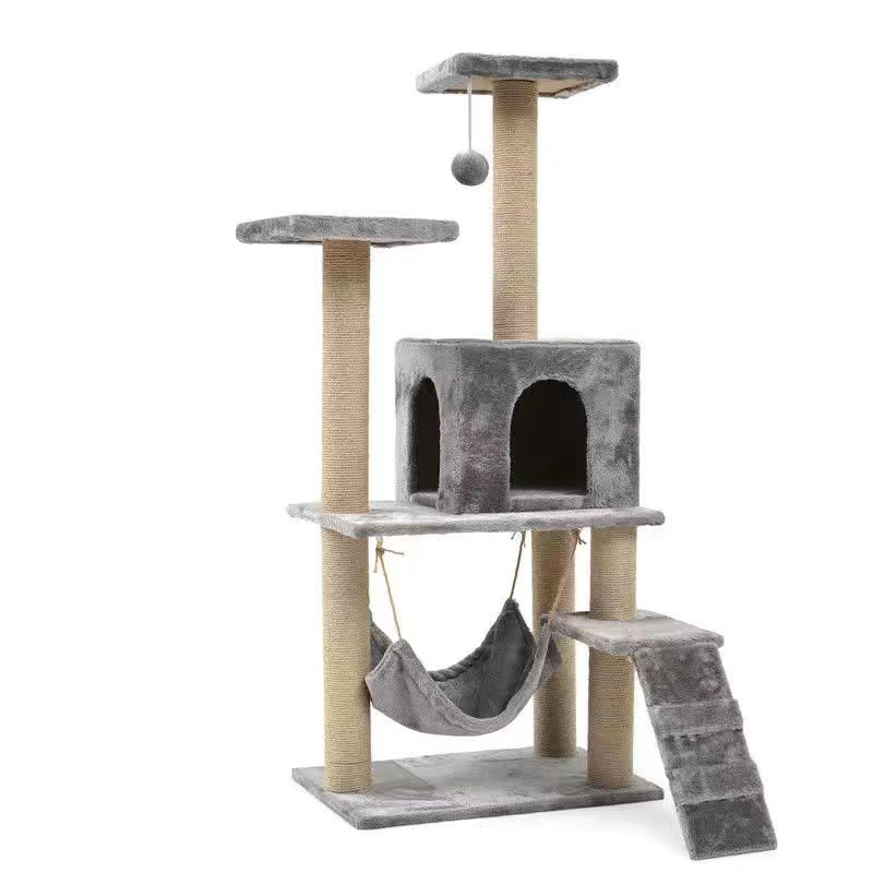 Large Cat Tree House Tower Climbing Frame with Hammock Shop Today