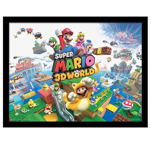 Lx - Super Mario (3D World) Framed Collector Print 40cm x 30cm