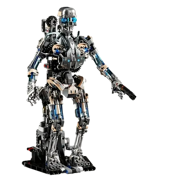 Futuristic Robot Technic 692 Piece 13cm Tall - Gear Movements with Lights