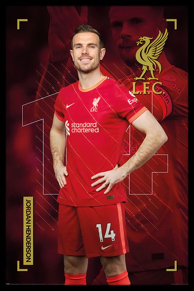 Liverpool Fc (Jordan Henderson) Poster With Blac image