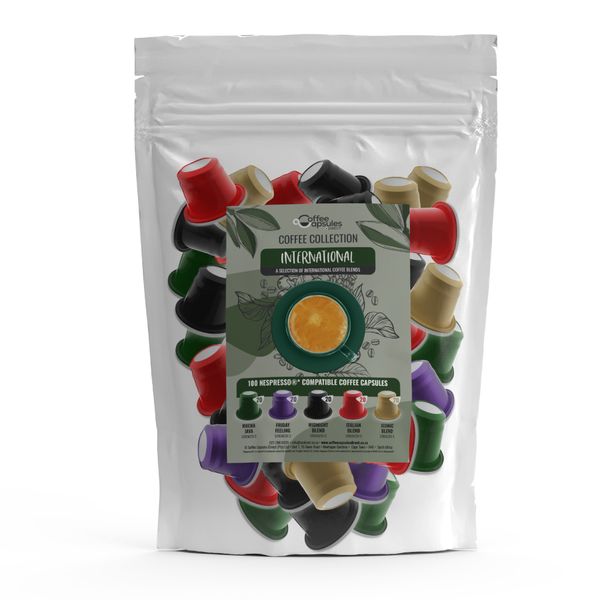 International Coffee Selection - 100 Nespresso Compatible Coffee Capsules