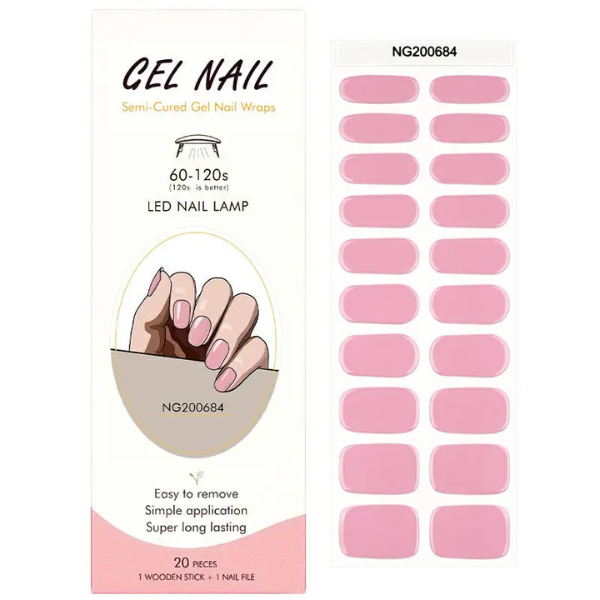 UV/LED Semi Cured Gel Nail Wraps 684