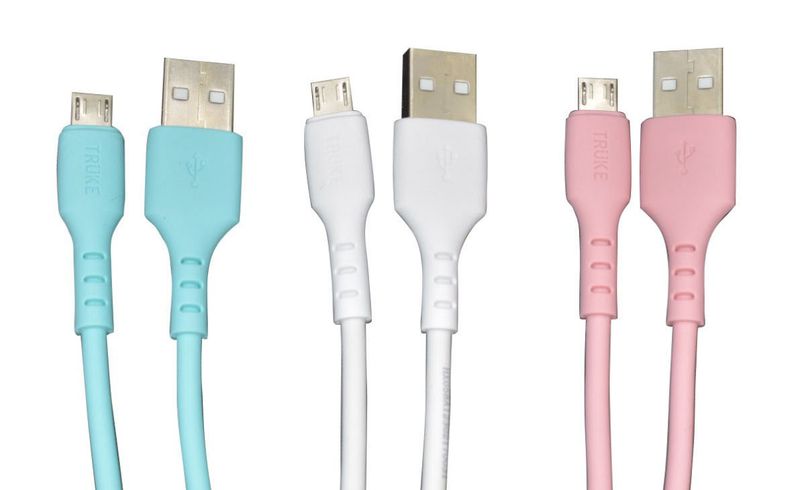 TRUKE Super Soft Series Charging Data Cable(3 Pack) - USB To Mircro