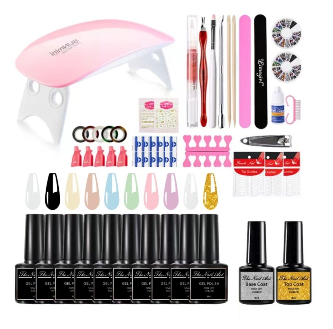 UV/LED Gel Polish Nail Starter Set with Nail Art | Shop Today. Get it ...