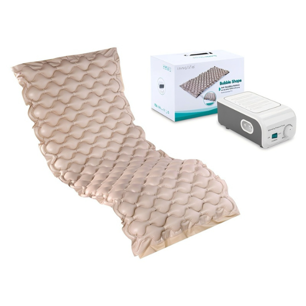 innolife - Anti-Bedsore Pressure Relief Air Mattress and Quiet Pump - Brown
