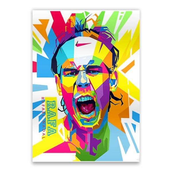 Rafael Nadal Colourful Poster - A1
