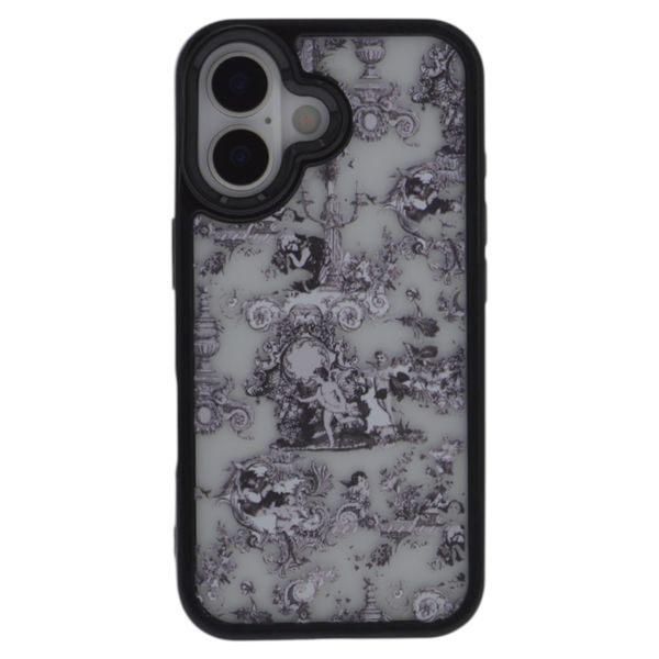 Elegant Black Vintage Art Design Phone Case- Compatible With iPhone