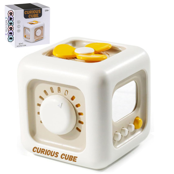 Curious Cube - Montessori Busy Block Sensory Learning Activity Fidget Toy