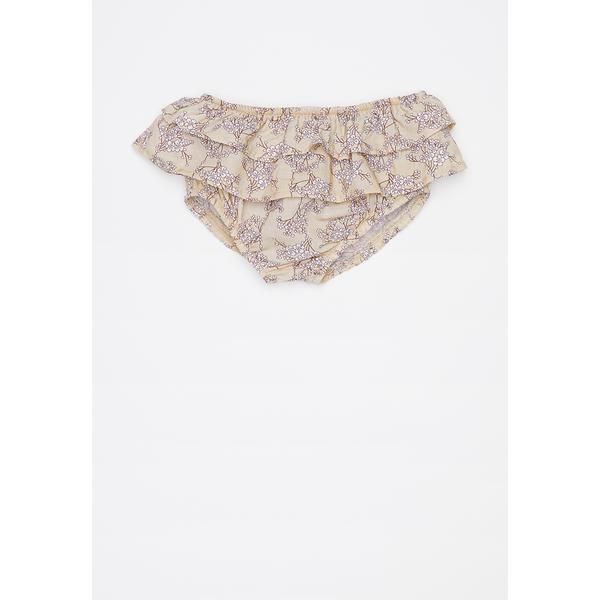 Sticky Fudge Lilly Frill Diaper Cover - Beige &amp; White