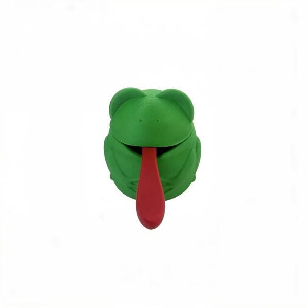 Frog Ceramic Salt Cellar with Spoon, Cute Kitchen Spice Holder