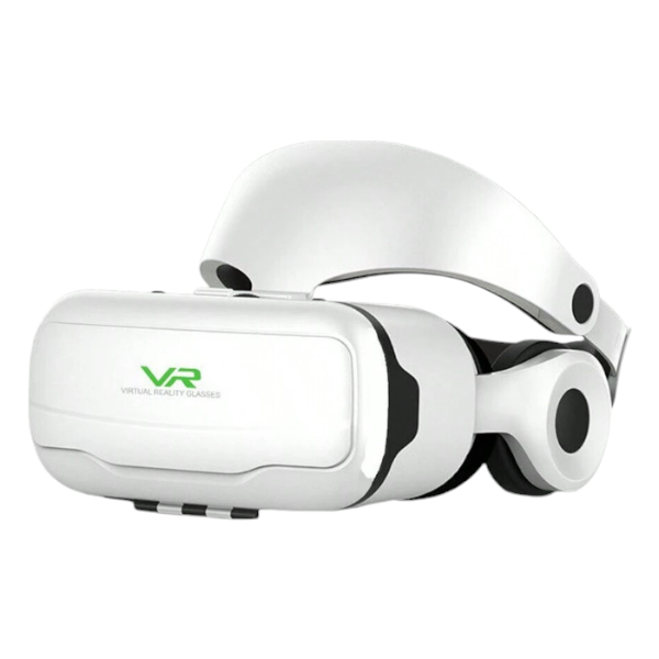Blue Light Blocking VR Headset With Adjustable Strap-White