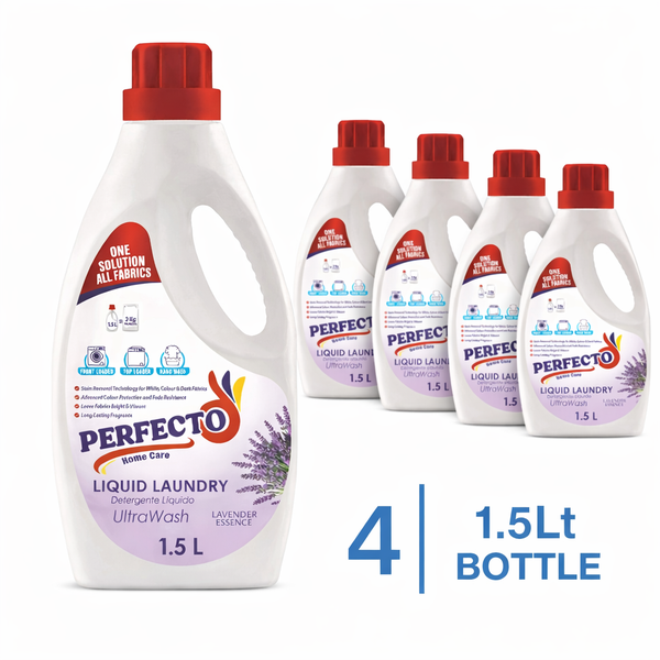 4 Pack | Liquid Laundry Detergent | 1.5Lt | Lavender Essence | Perfecto