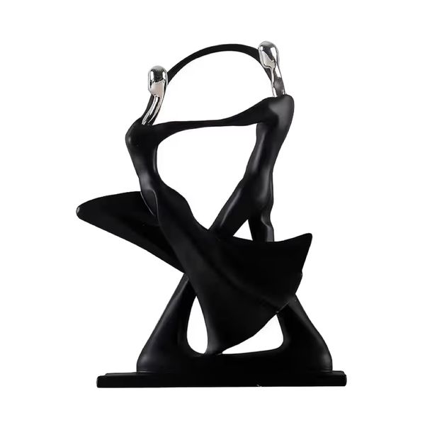 Decor Tango Resin Dancing Couple Sculpture - 3D Art for Home &amp; Office 27cm