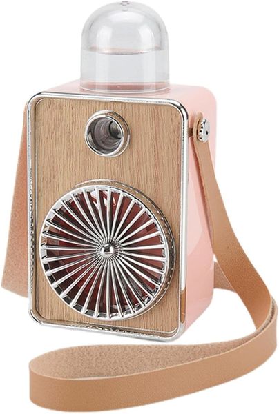 Portable Rechargeable Mist Cooling Fan - Pink
