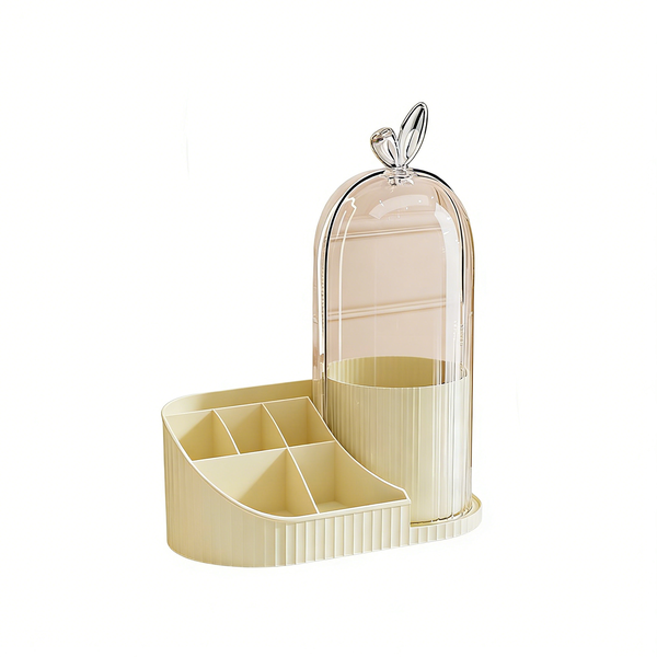 Cosmetic Storage Rack, Makeup Tube, Transparent Lid, Partitioned Storage