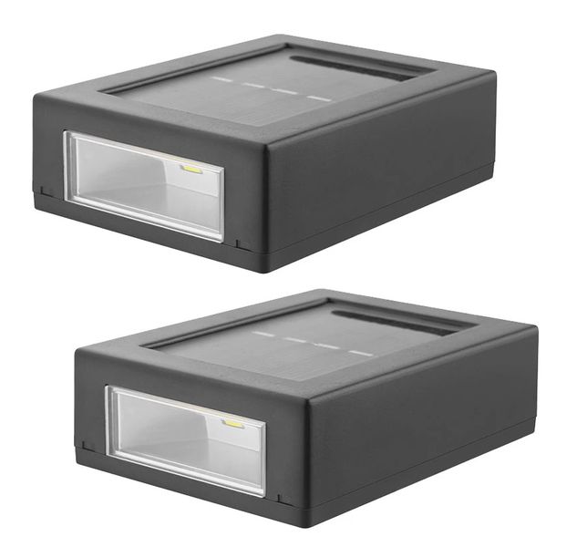 Pack of 2 Solar Rechargeable Dual Side Wall Decoration LED Lights