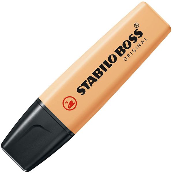 STABILO BOSS Original Highlighter: Pastel Pale Orange (Box 10)