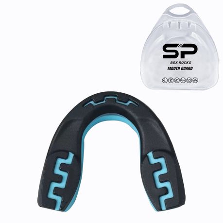 Mouthguard Slim Fit Adult and Junior Gum Shield with Case - Black Image