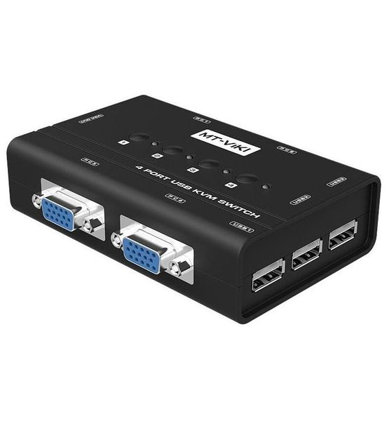MT-Viki VGA KVM Switch 4 Ports with 3 USB Hub