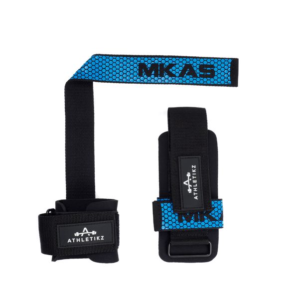 Athletikz Weightlifting Straps - Neoprene Wrist Support &amp; Anti-Skid Rubber