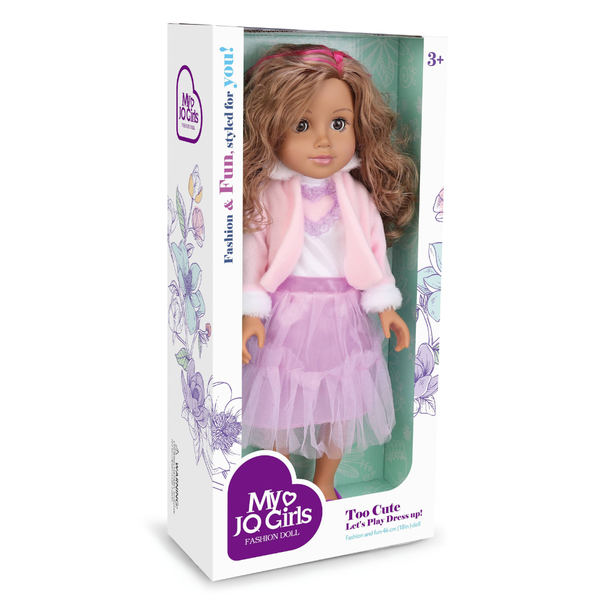 Fashion Doll - Brown Hair, Skirt &amp; Ballerina Flats - 46cm