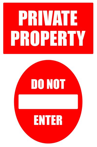 Private Property Do Not Enter 30x40cm Sign - 2 Pack.