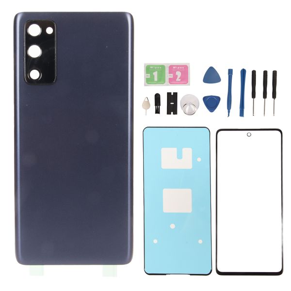 Galaxy S20 FE 5G Back Glass, Blue, w/ Camera Frame