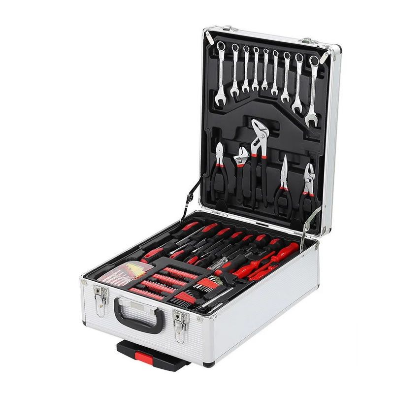 182 Piece Hand Toolbox Kit Set With Aluminum Trolley Case LPD-10036