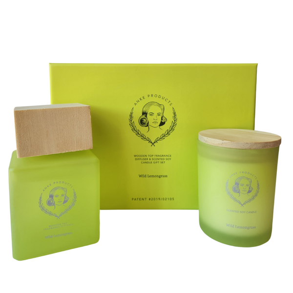 Anke Products - Wild Lemongrass Diffuser and Candle Gift Set