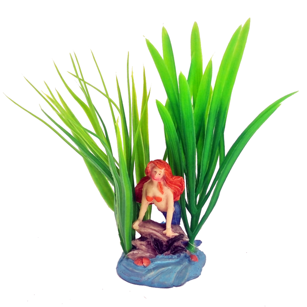 Mermaid Plant Aquarium Deco