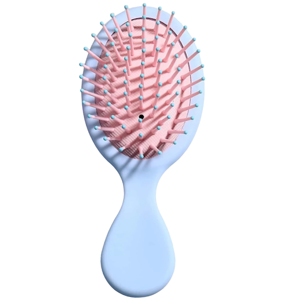 Mini - Travel Size - Hair Brush - Blue &amp; Pink