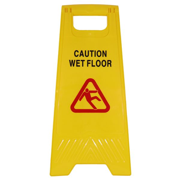 Parrot Products Wet Floor Sign - 2-Piece Folding Econo