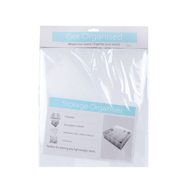 Storage Organiser - Collapsilbe - 30.5cm x 30.5cm x 10cm - 4 Pack