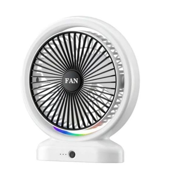 RGB USB-C Desk Fan - 5 W, 3 Speeds, Quiet < 60 dB, Tilt 210