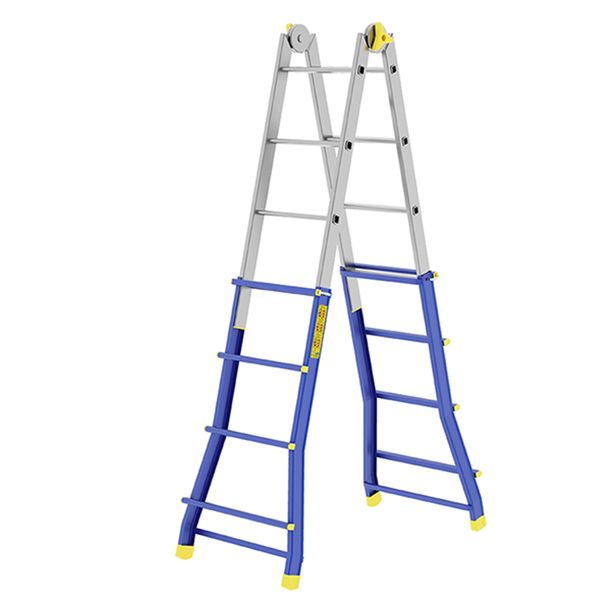 Colombo 230cm 5+5 Step Telescopic Alumium Ladder with Rubber Feet-Libellula