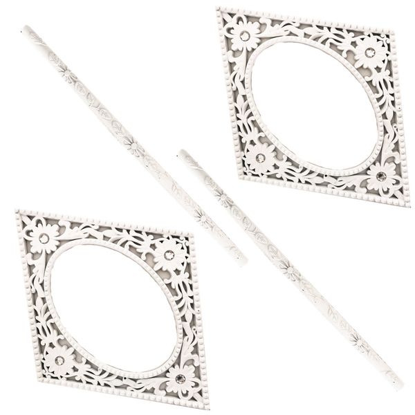 Curtain Tie Backs - Resin - Set of 2 - White Diamond