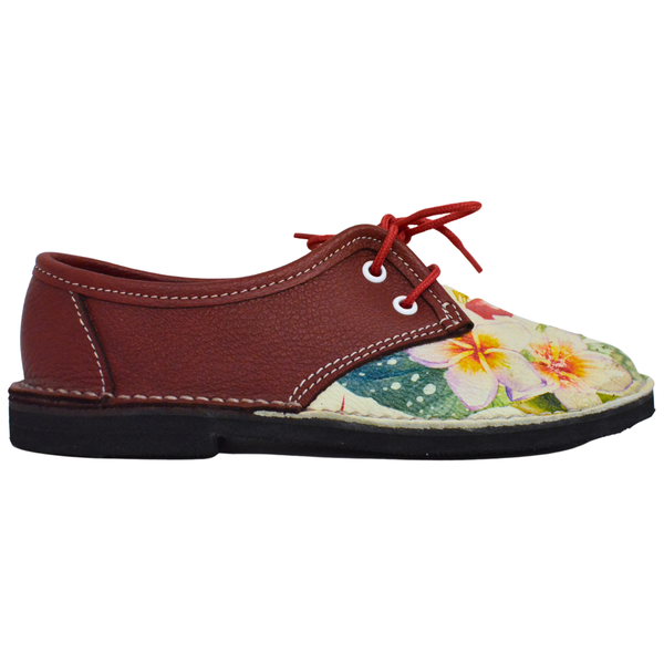 Strassbergers 20R Women Shoes Lace-Up Red with Flowers 4