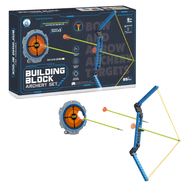 DIY Building Block Archery Set - 85 Piece Kids Toy