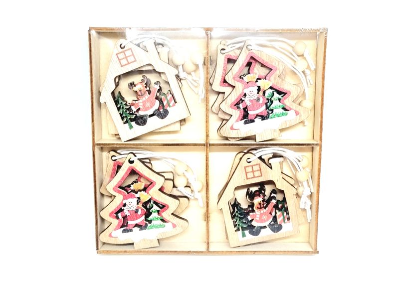Wooden Christmas Tree Decoration Box