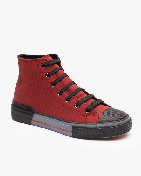 Soviet Mens Meta Burgundy and Black High To Sneaker