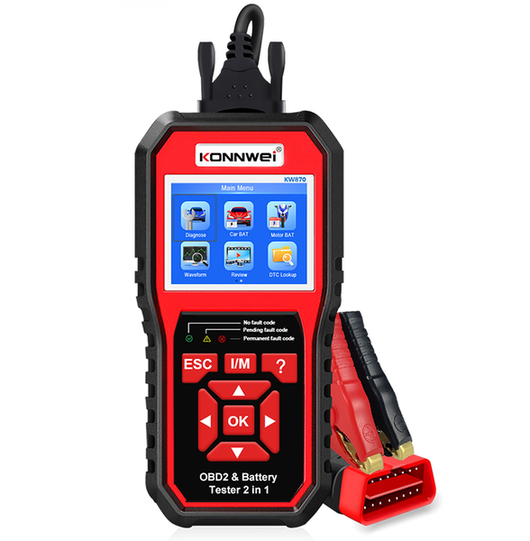 KW870 universal Car OBDII Diagnostic Scanner and Battery Tester