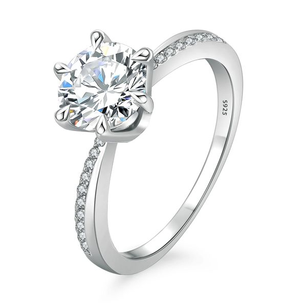 Colton James Premium 2.0ct Moissanite Engagement Ring - Round Cut Pave Band