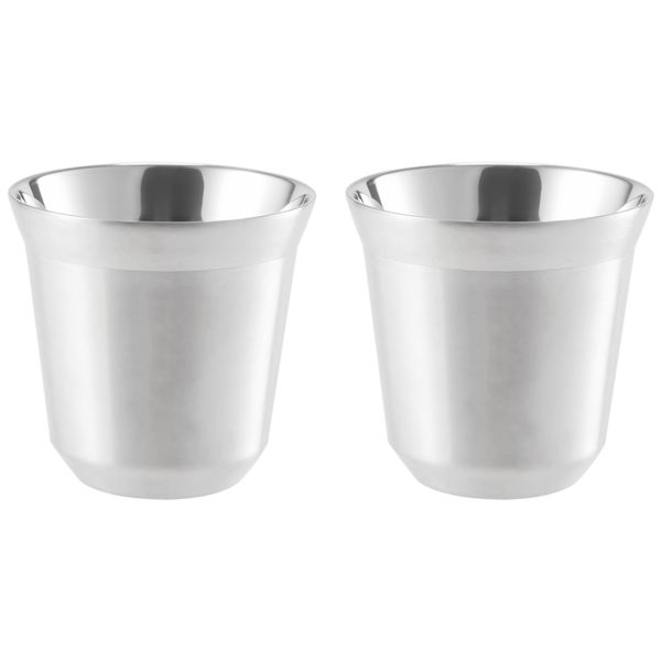 Espresso Cups Set Of 2 Double Wall Insulated Dishwasher Safe (80Ml)