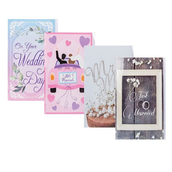 Bulk Pack x 4 Card &amp; Envelope Moment Wedding