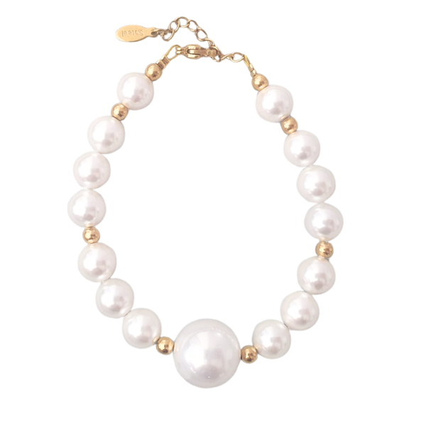Gold Stainless Steel Shell Pearl Bracelet