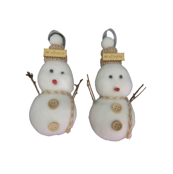 Christmas Hanging Snowman Pack of 2 - White