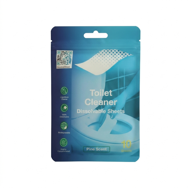 DissolveSheet Toilet Cleaner Sheets - Pine Scent | 10 Sessions