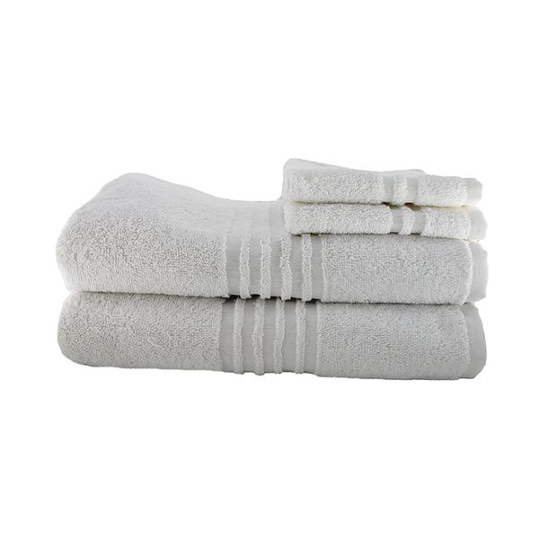 Hotel Collection -520gsm -100% Cotton -White - 2xFacecloths 2xBathSheets